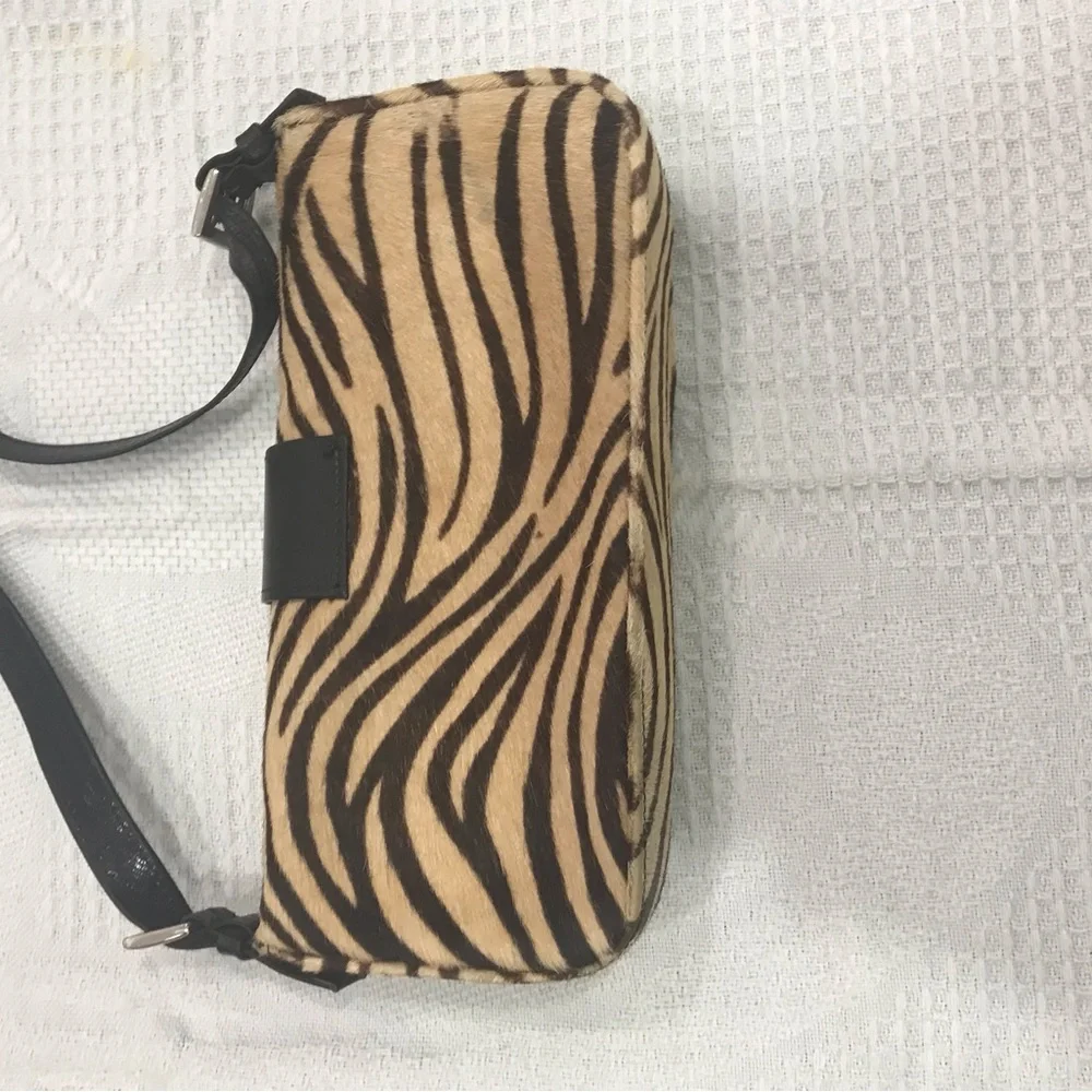 Zebra Pattern Clutch with Black Strap - Picture 4 of 5